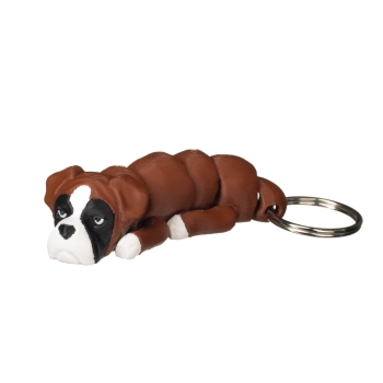 Bokser brązowy - brelok do kluczy